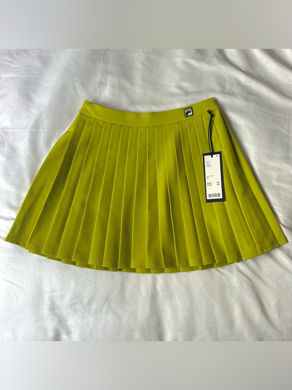 Fila Urban Outfitters Exclusive Cora Pleated Mini Skirt - Lime Green